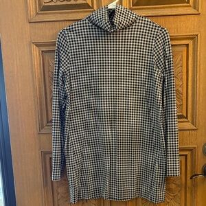 J. Jill Black and White Turtleneck Sweater